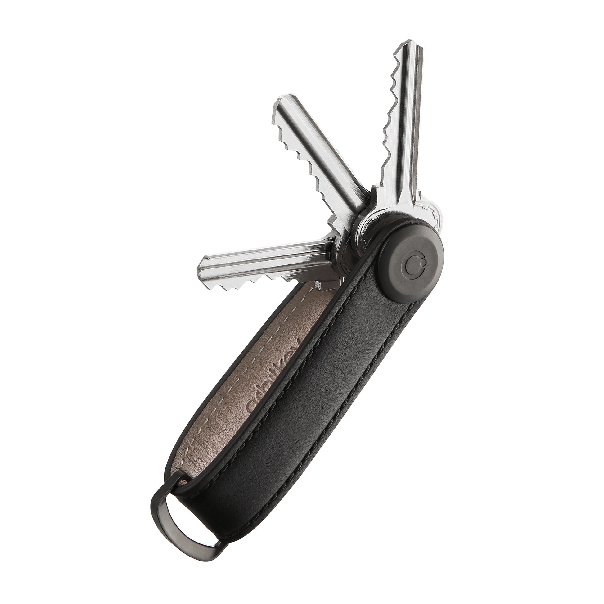 Key Organizer Orbitkey│Premium Leather Black│art. LTHO-2-BKBKBK│Sleutelhanger Leer met uitgevouwen sleutels