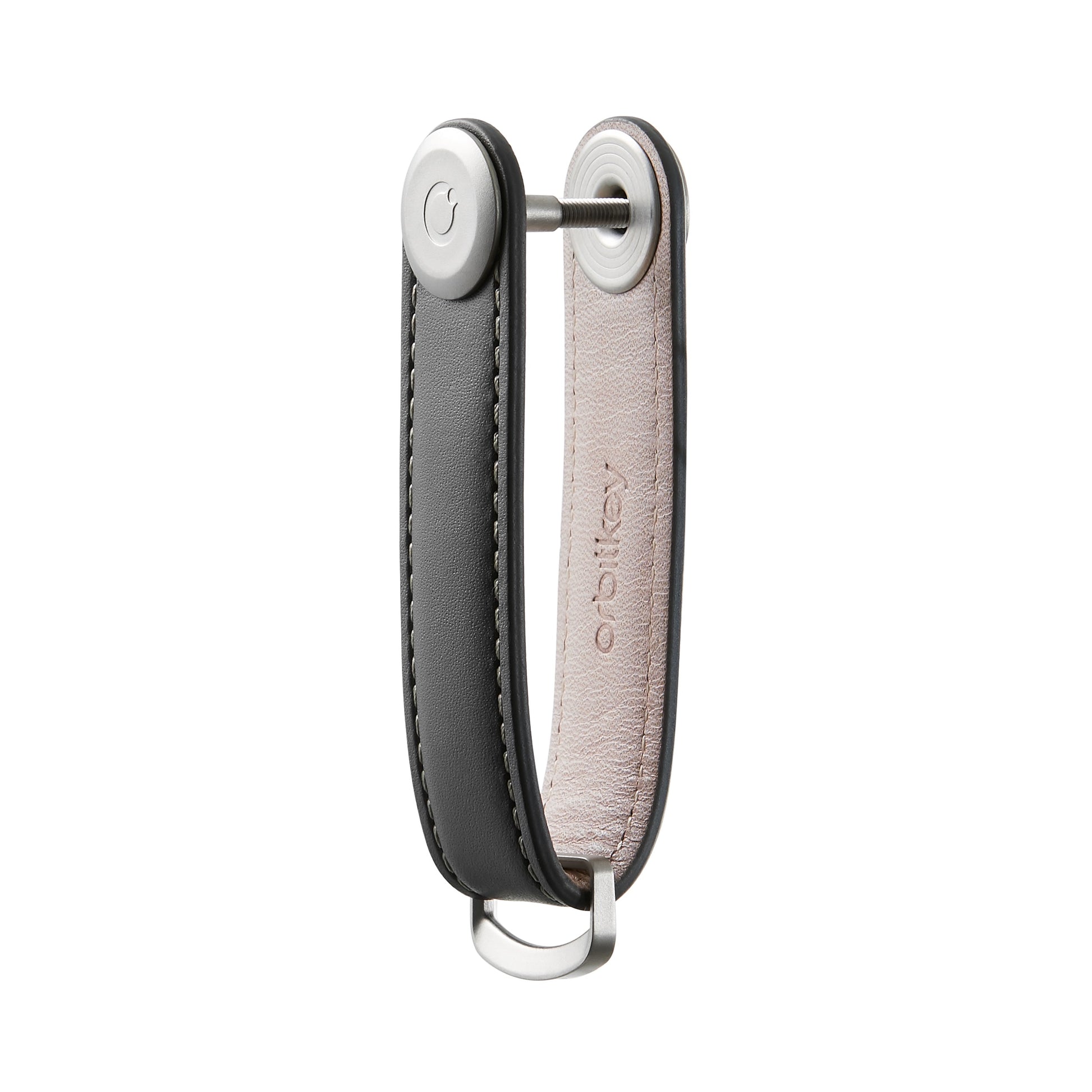 Key Organizer Orbitkey│Premium Leather Charcoal Grey│art. LTHO-2-CCGY│sleutelhanger leer zijkant zonder sleutels