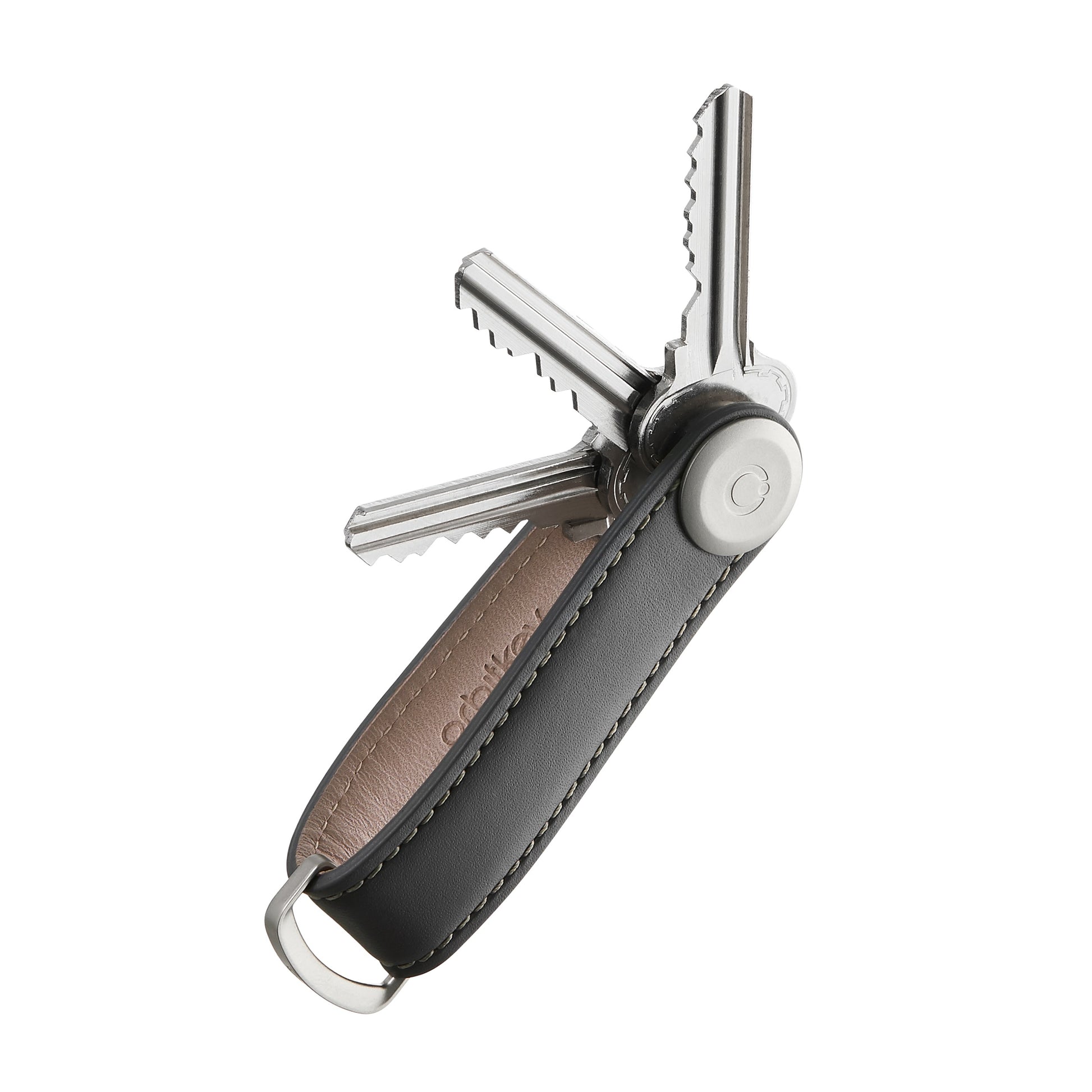 Key Organizer Orbitkey│Premium Leather Charcoal Grey│art. LTHO-2-CCGY│sleutelhanger leer met uitgevouwen sleutels