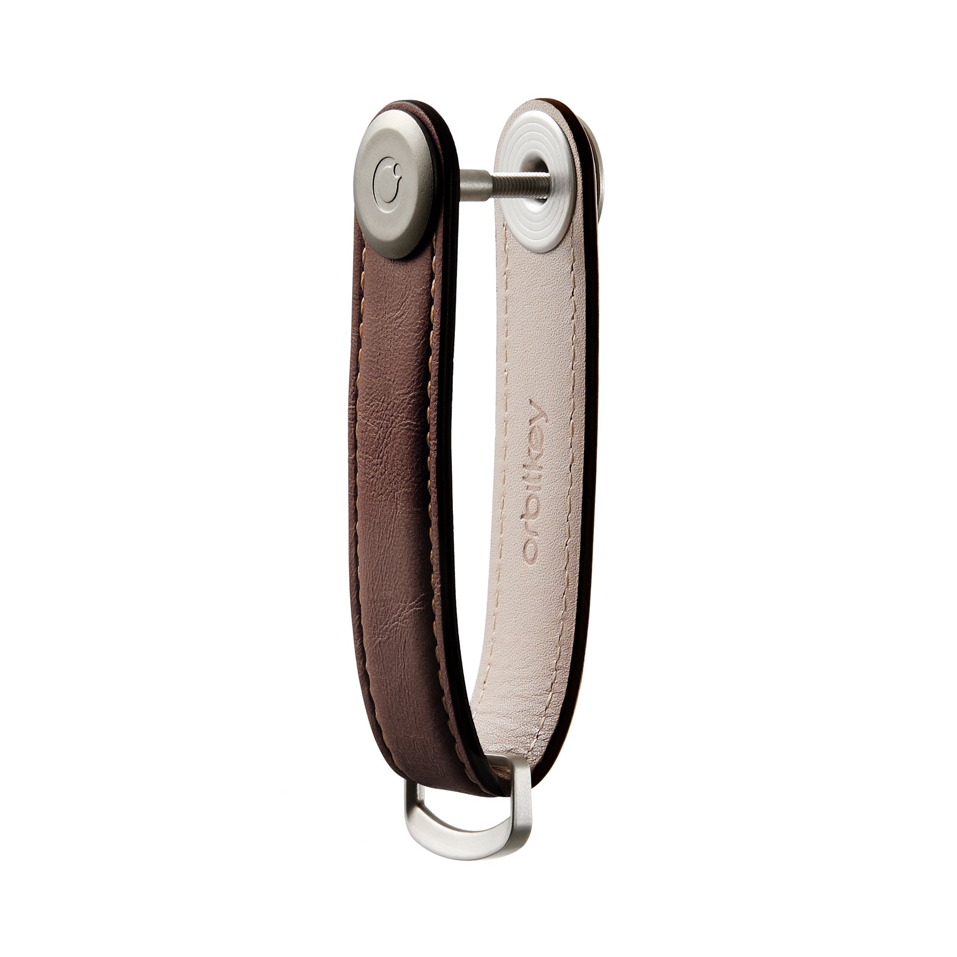 Key Organizer Orbitkey│Premium Leather Espresso Brown│art. LTHO-2-ESBR│sleutelhanger leer zijkant zonder sleutels