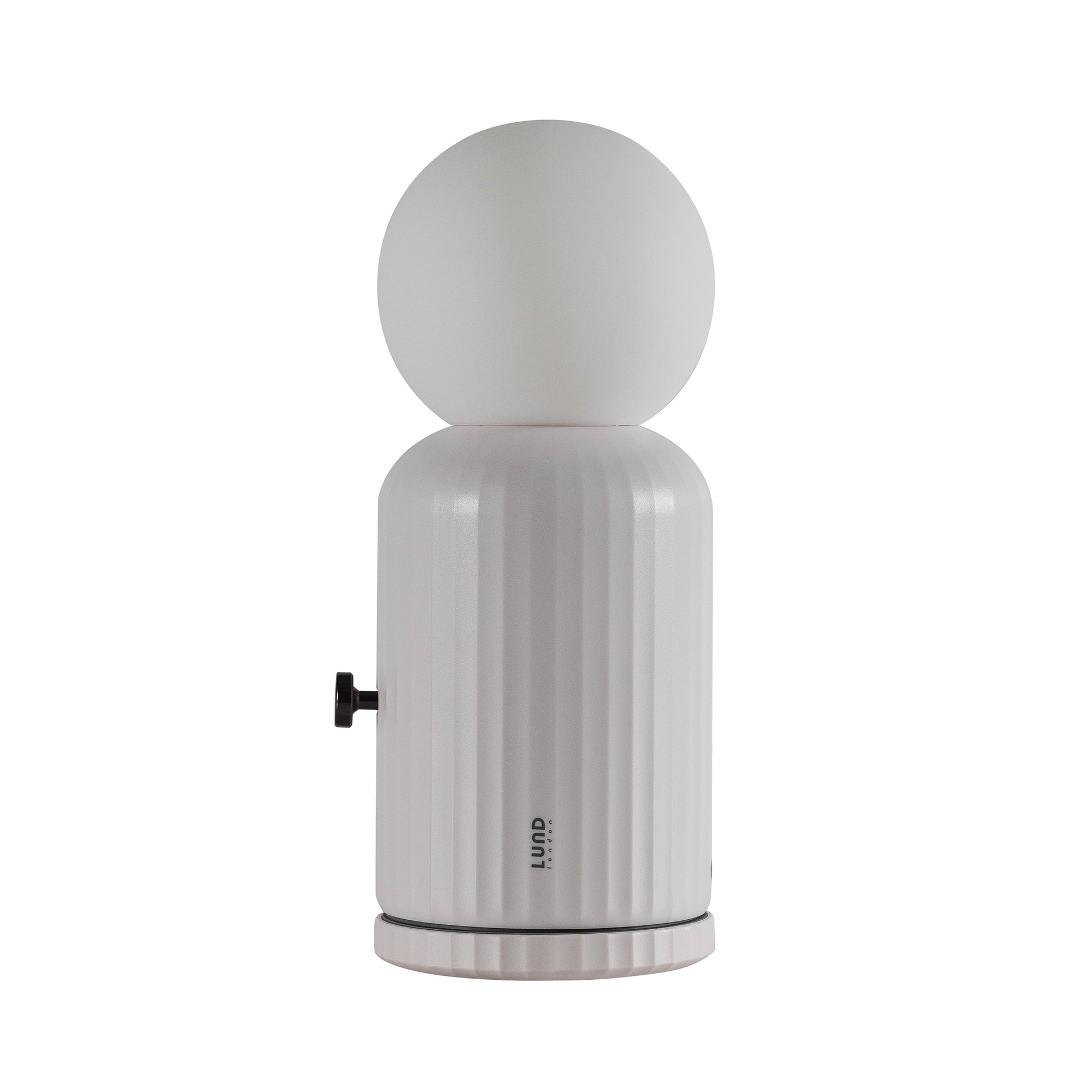 Original Lamp Wit│Lund London│Oplaadbare Tafellamp│art. 7478│vooraanzicht met draaiknop aan zijkant