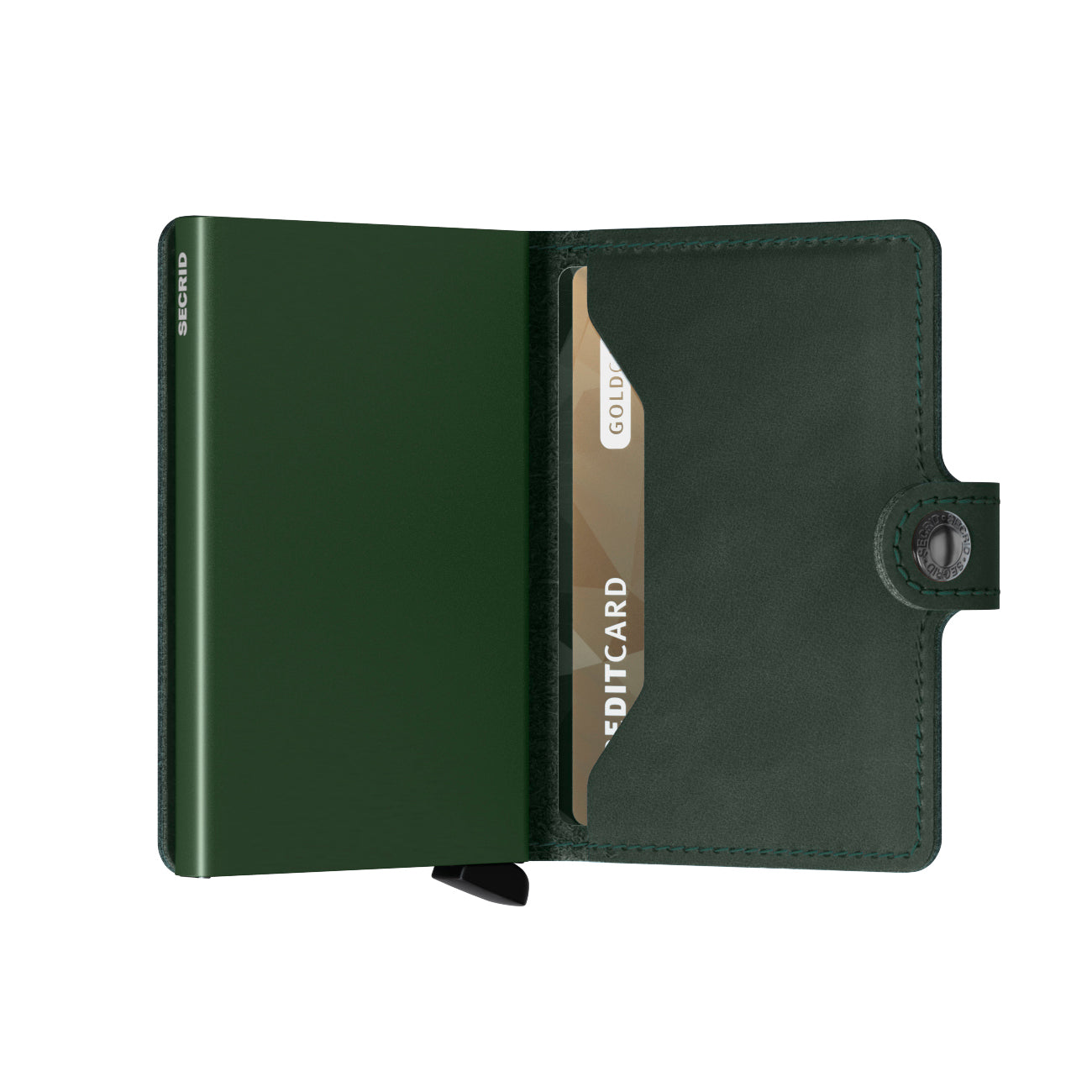 Secrid Miniwallet Original│art. M-GREEN│Pasjeshouder en Portemonnee│half open