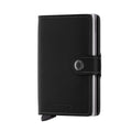 Secrid Miniwallet Original Zwart│Pasjeshouder en Portemonnee│art. M-BLACK│voorkant met witte achtergrond