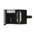 Secrid Miniwallet Original Zwart│Pasjeshouder en Portemonnee│art. M-BLACK│geopend met contan geld en pasjes