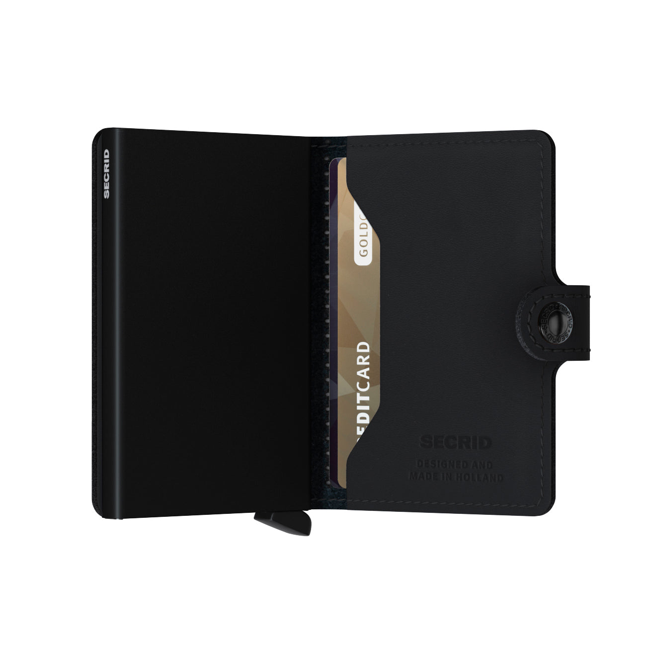 Secrid Miniwallet Perforated│pasjeshouder│art. MPF-BLACK│half open