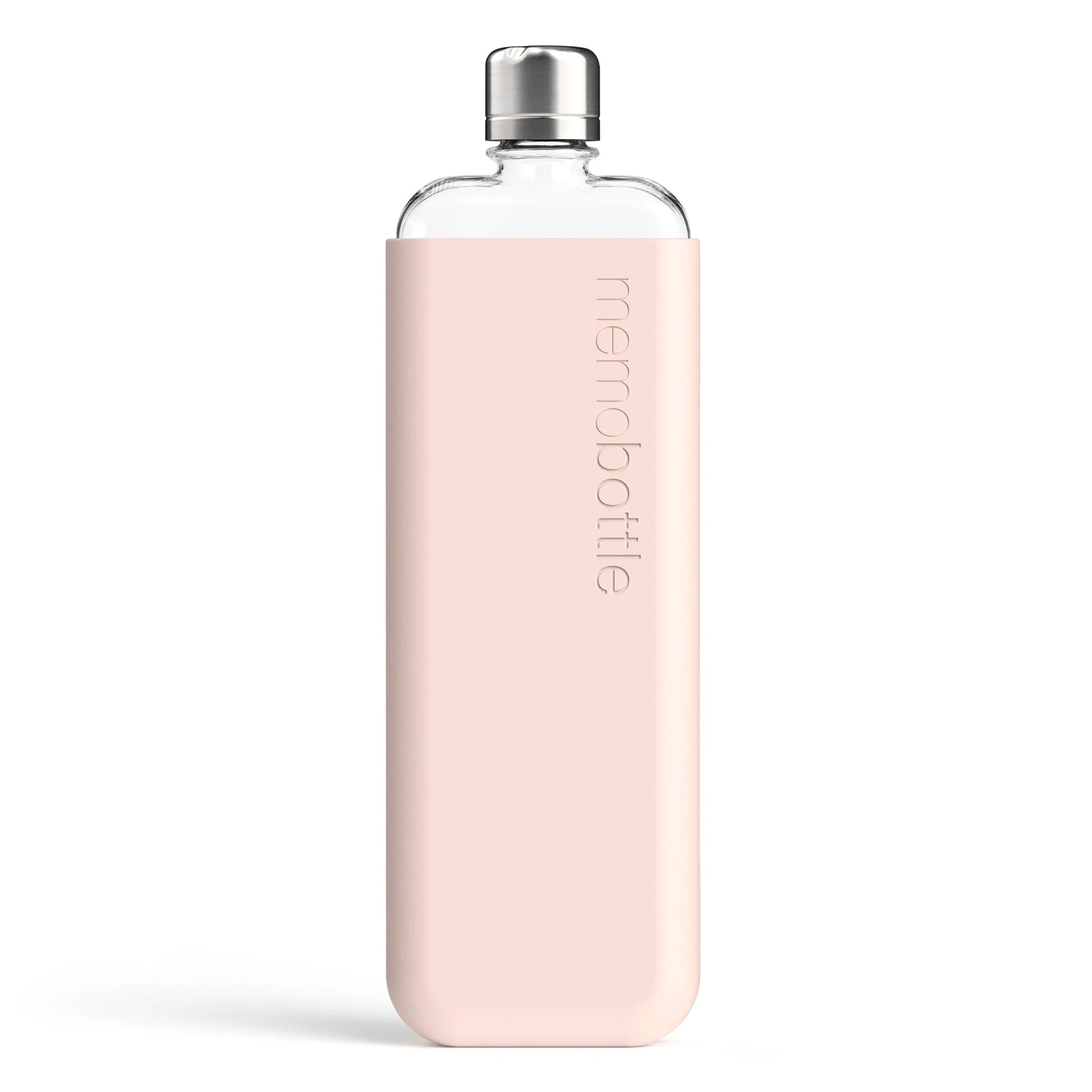 Memobottle Silicone Sleeve Slim Pale Coral│Drinkfles│foto voorkant met fles