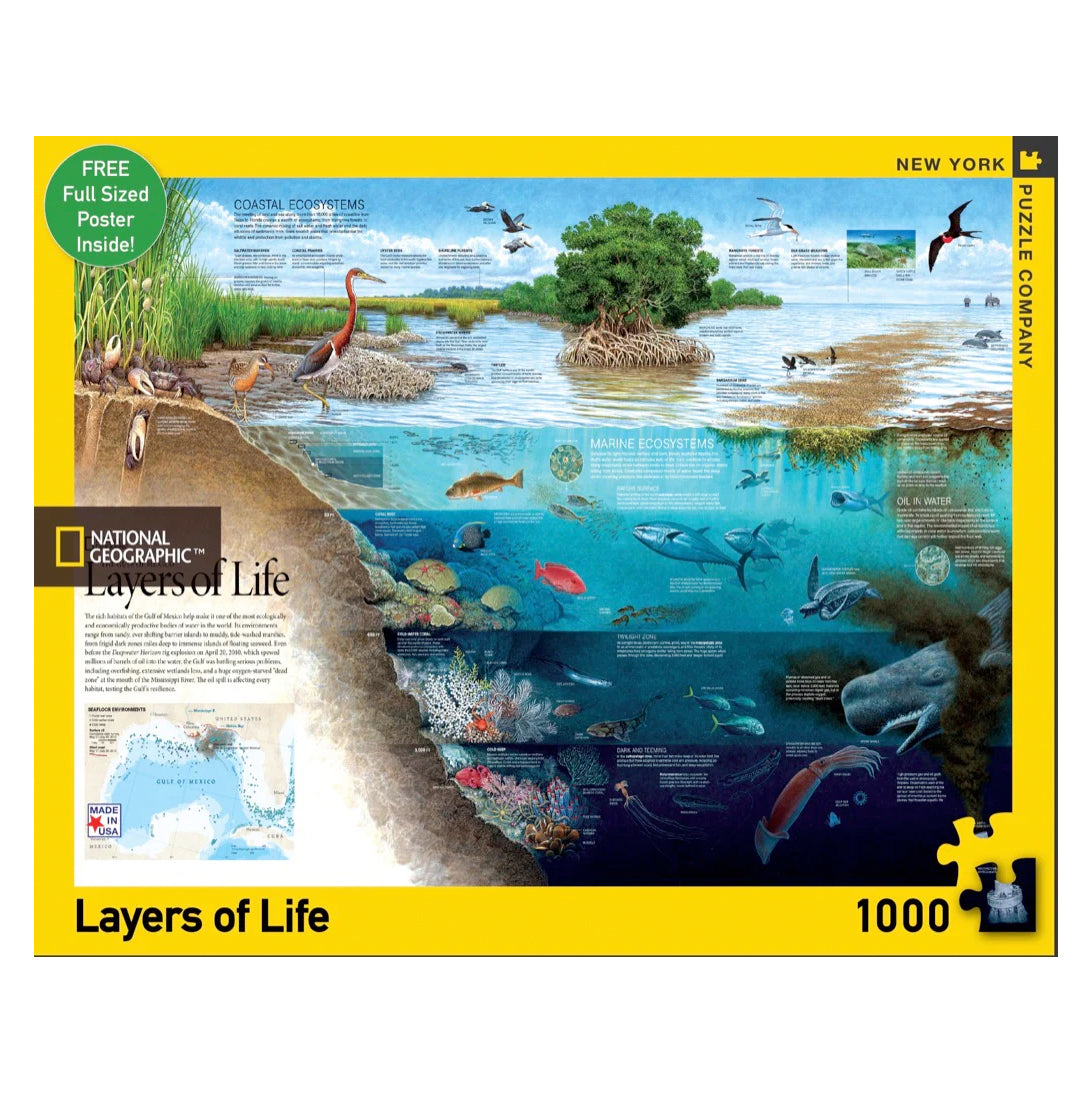 Puzzel National Geographic│Layers of Life 1000 stukjes│art. NPZNG1979│verpakking voorkant