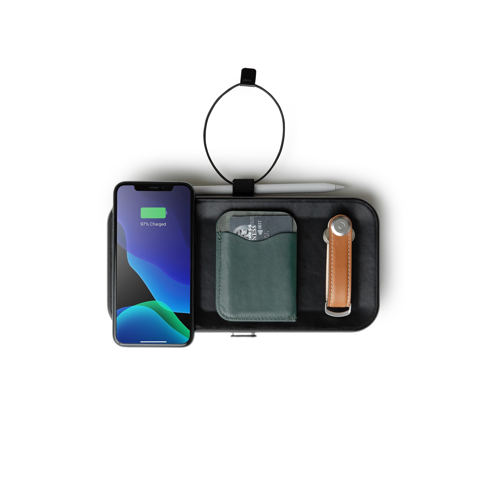 Orbitkey Nest Portable Organizer│Black│foto bovenknat gesloten met accessoires