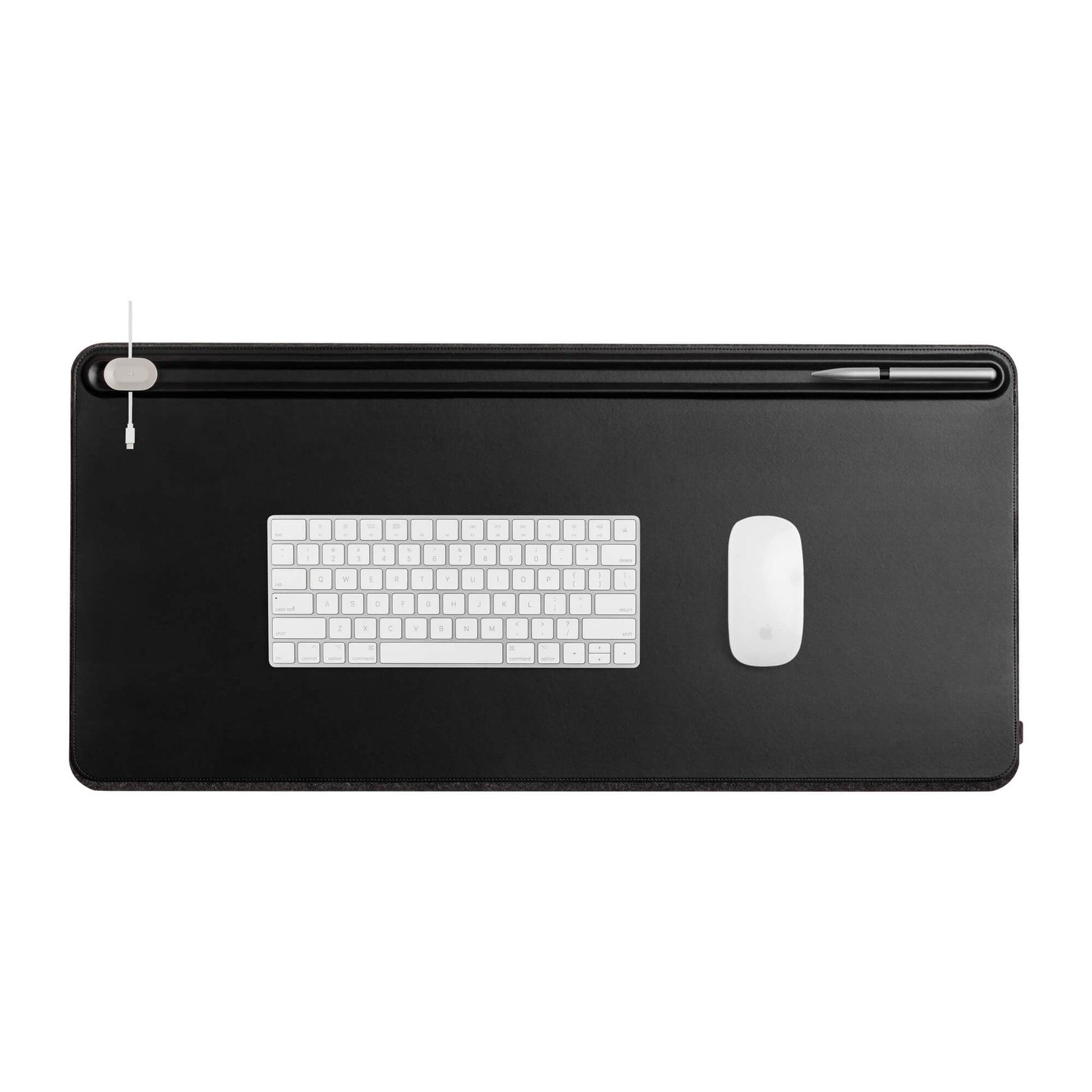 Orbitkey Desk Mat Large Black│Bureau-Organizer│foto bovenkant met toetsenbord