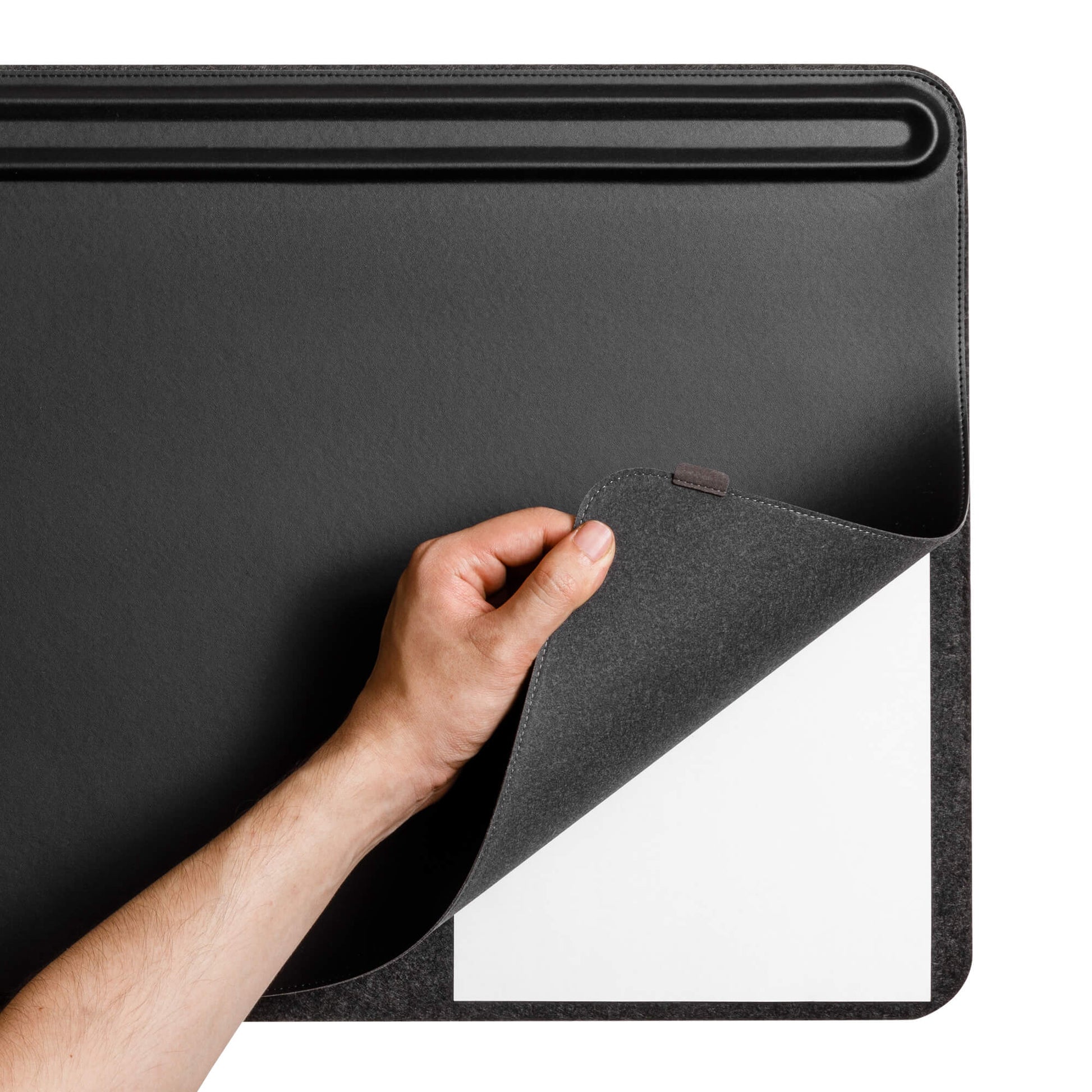 Orbitkey Desk Mat Large Black│Bureau-Organizer│detail dubbele laag