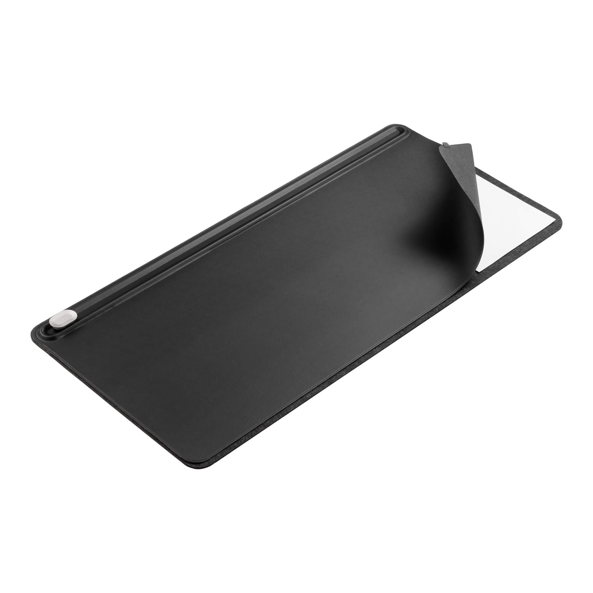Orbitkey Desk Mat Large Black│Bureau-Organizer│foto met papieren tussen twee lagen