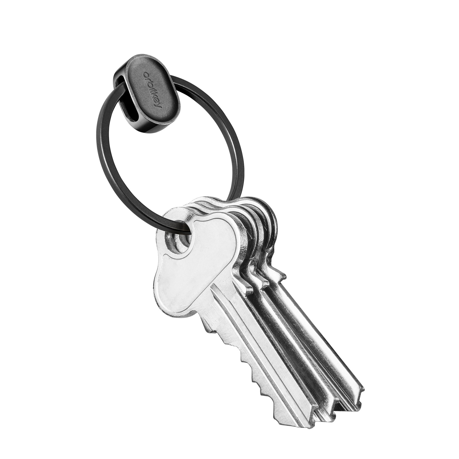Orbitkey Ring V2 Black│Sleutelhanger Zwart│PRN2-BLK-102│sleutelring gesloten met sleutels