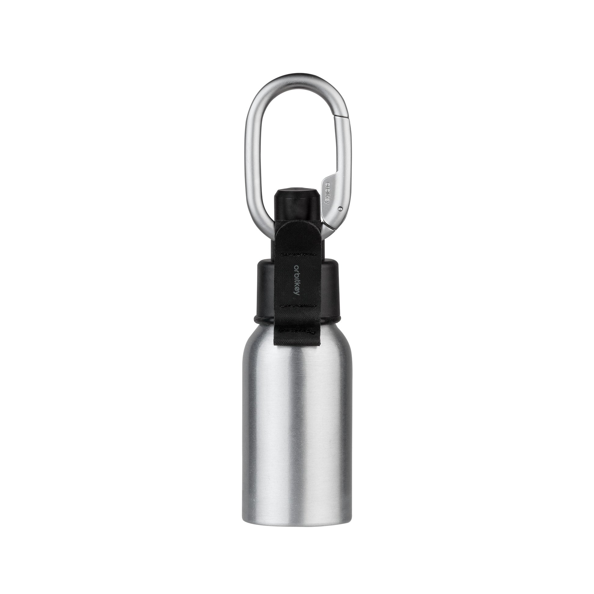 Orbitkey Sanitiser Holder Silver│Flesje Desinfectievloeistof│foto achterkant