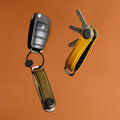 Key Organizer Orbitkey│Premium Leather Olive│art.KLTB-OLV-507 │sleutelhanger leermet Ring V2 en autosleutels