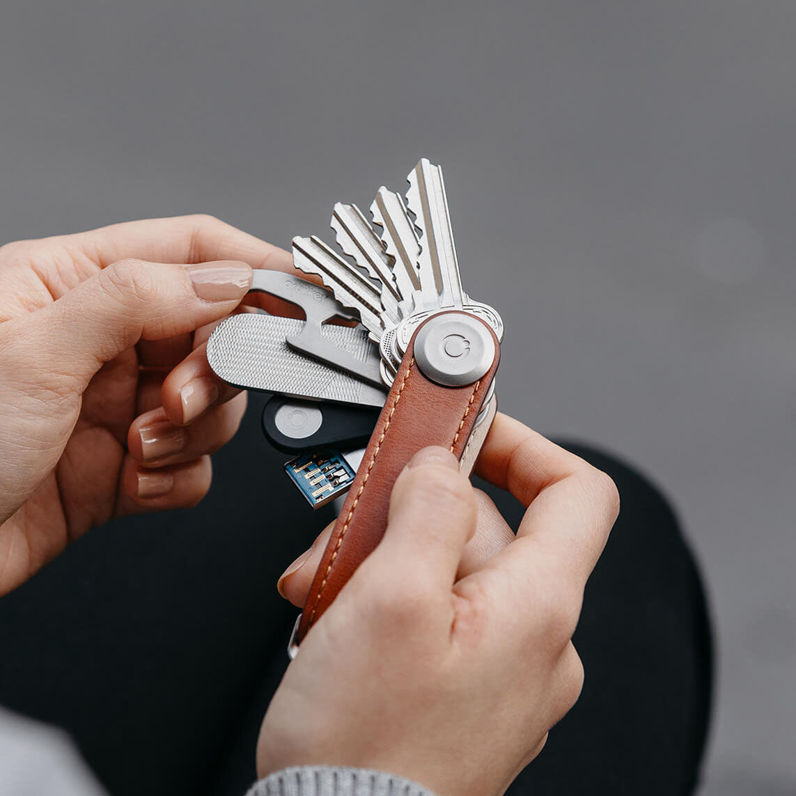 Key Organizer Orbitkey Extension Post│art. ADDO-1EXP│in Key Organzier premium cognac