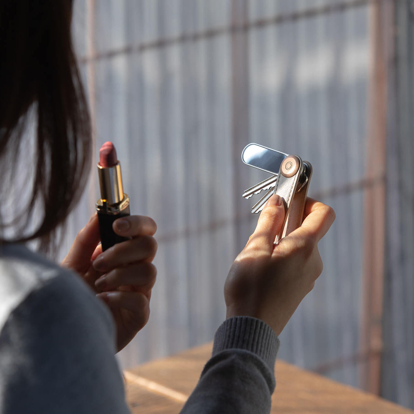 Key Organzier Orbitkey Nagelvijl en Spiegel│art. ADDO-1-NFM│spiegeltje met lippenstift