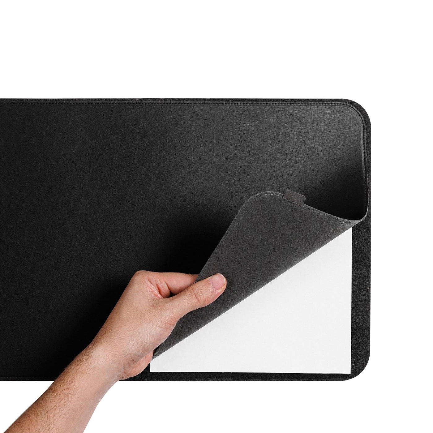 Orbitkey Desk Mat Slim Black│Bureau Organizer│art. WDS1-BLK-105│twee lagen met papier ertussen