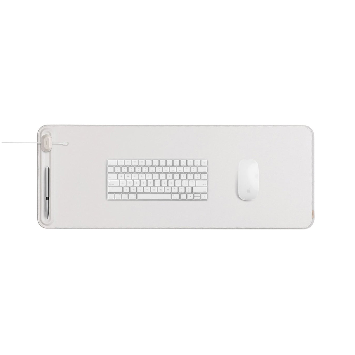 Orbitkey Desk Mat Slim Stone│Bureau Organizer│art. WDS1-STO-105│bovenaanzicht met toetsenbord