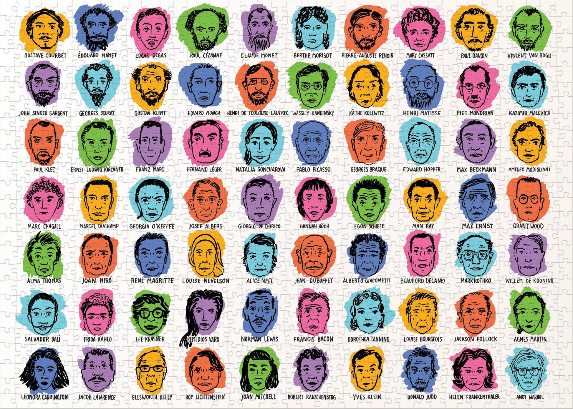 Puzzel Modern Artists│The Unemployed Philosophers Guild 100 stukjes│art. #5663│afbeelding puzzel zonder rand