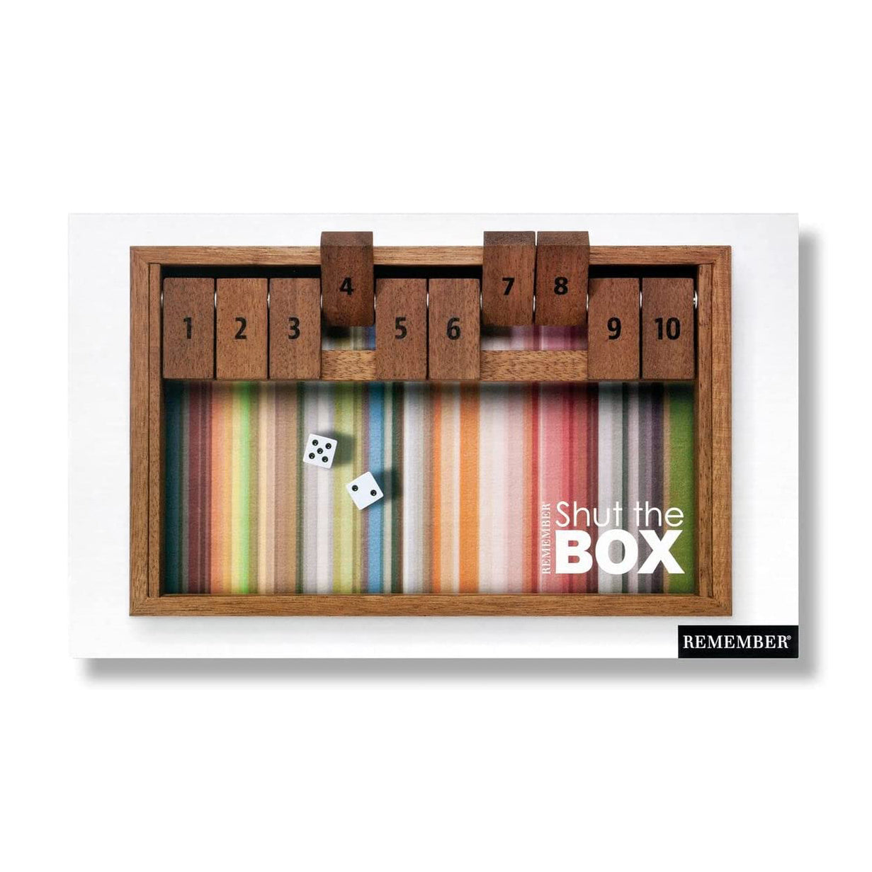 Shut the Box Houten Bordspel│Remember│foto verpakking