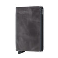 Secrid Slimwallet Vintage│art. SV-GREY-BLACK│Pasjeshouder│voorkant met witte achtergrond