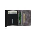 Secrid Slimwallet Vintage│art. SV-GREY-BLACK│Pasjeshouder│geopend met contant geld
