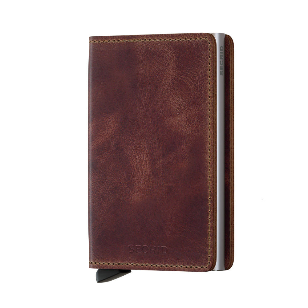 Secrid Slimwallet Vintage│Pasjeshouder│art. SV-BROWN│voorkant met witte achtergrond