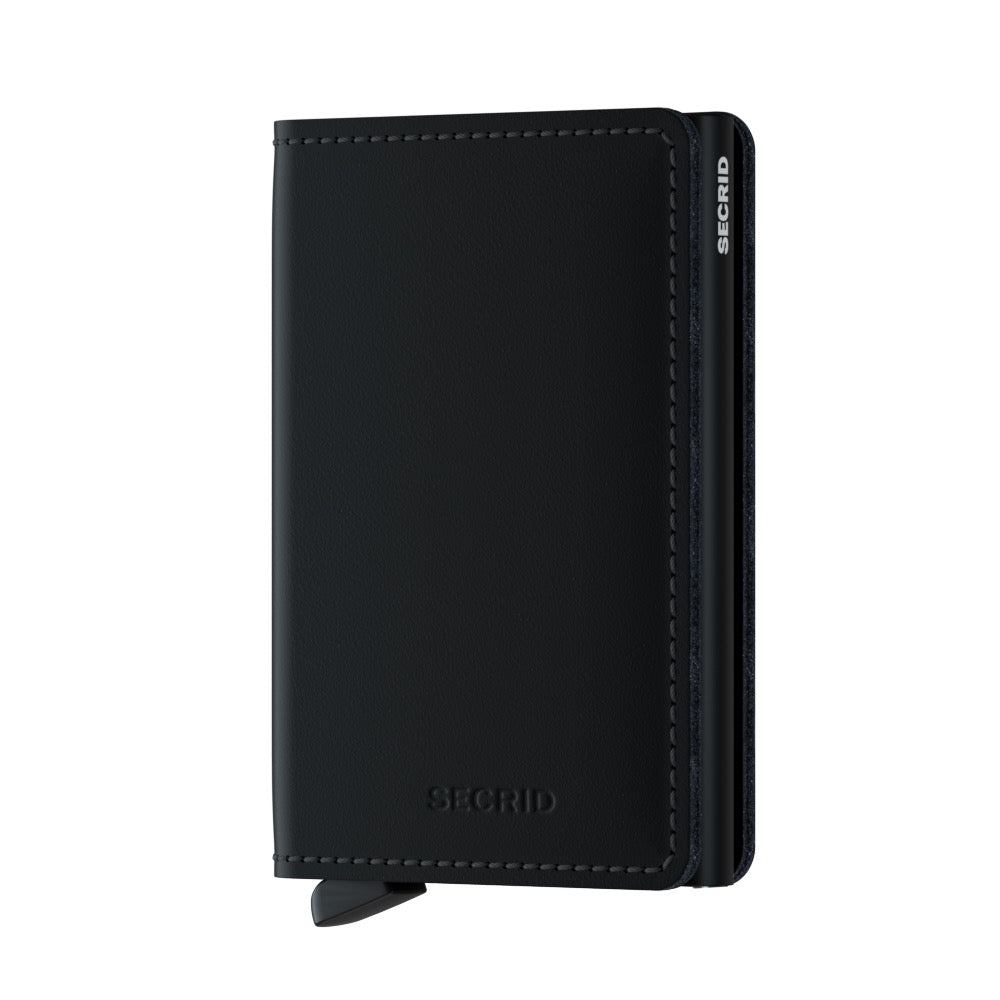 Secrid Slimwallet Matte│art. SM-BLACK│pasjeshouder│voorkant met witte achtergrond