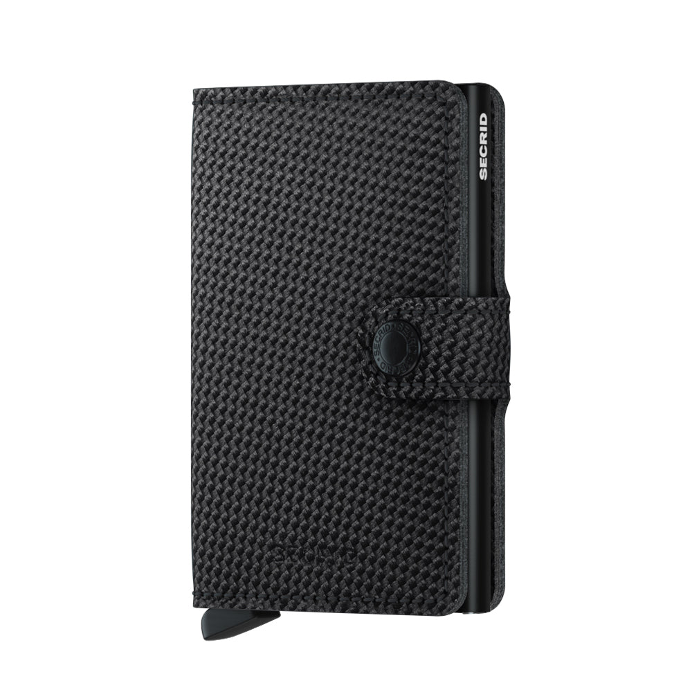 Secrid Miniwallet Carbon│Pasjeshouder│art. MCa-BLACK│voorkant witte achtergrond