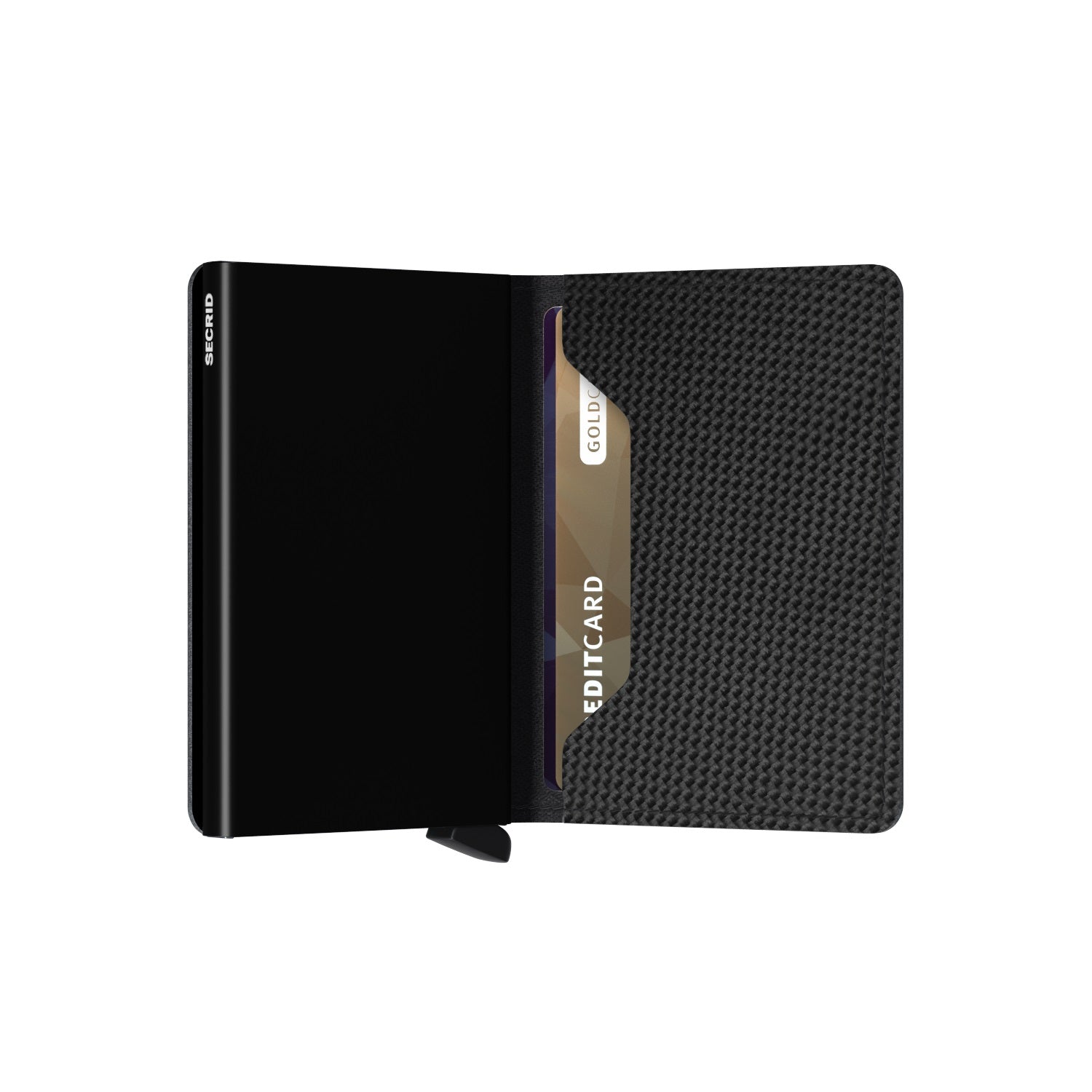 Secrid Slimwallet Carbon│art. SCA-BLACK│Pasjeshouder en Portemonnee│half open