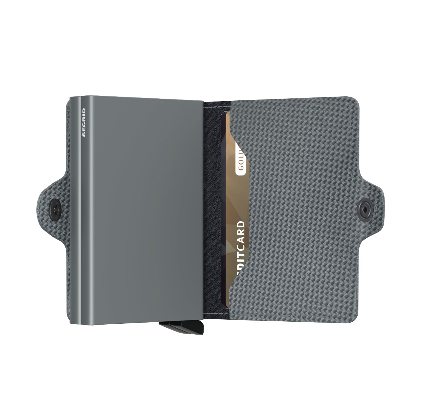 Secrid Twinwallet Carbon│art. TCA-COOLGREY│Pasjeshouder en Portemonnee│half open