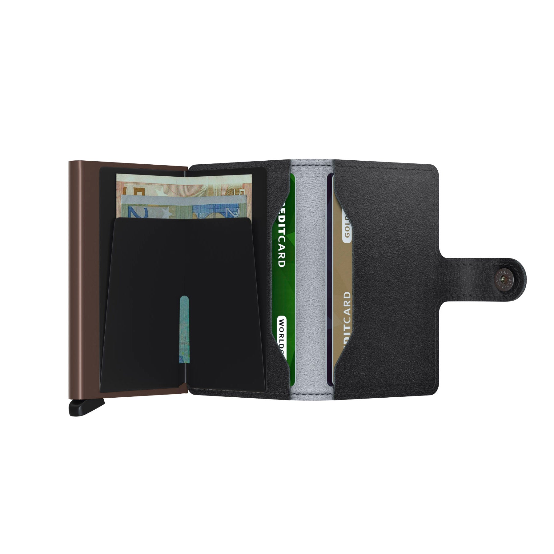Secrid Miniwallet Art Collection het Puttertje│art. MAR-GOLDFINCH│pasjeshouder│open met contant geld