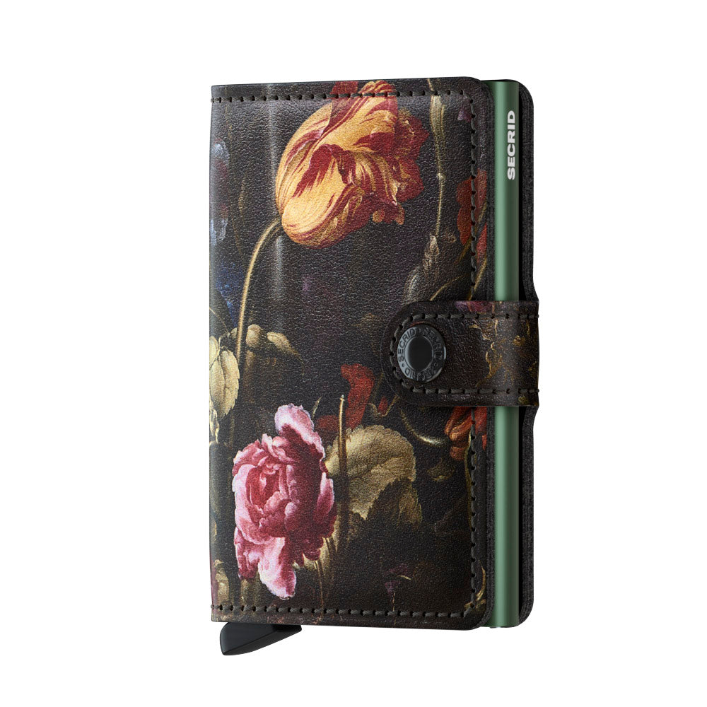 Secrid Miniwallet Art Collection Bloemstilleven│Pasjeshouder│art. MAR-FLOWERS│voorkant witte achtergrond