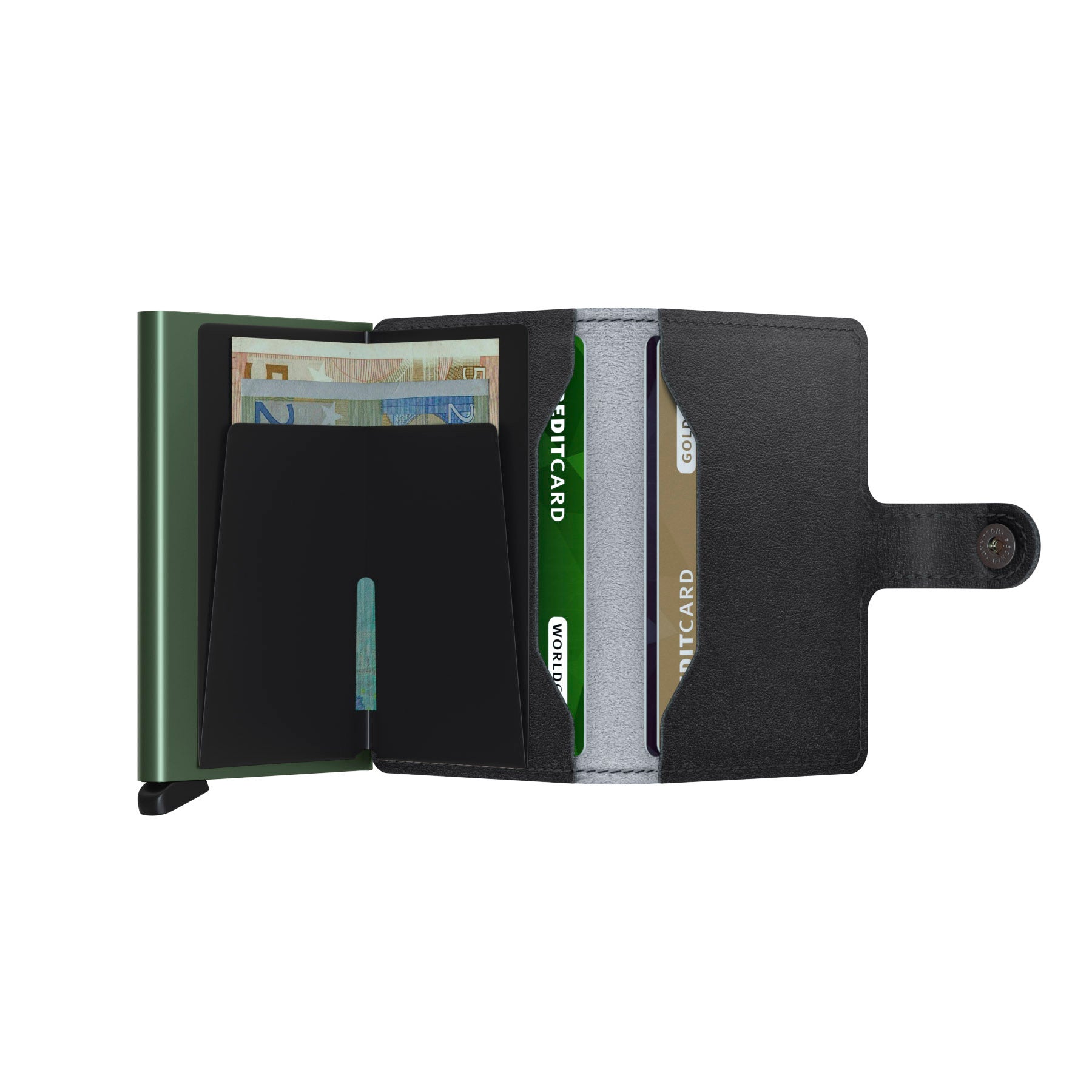 Secrid Miniwallet Art Collection Bloemstilleven│Pasjeshouder│art. MAR-FLOWERS│geopend met contant geld en betaalkaarten