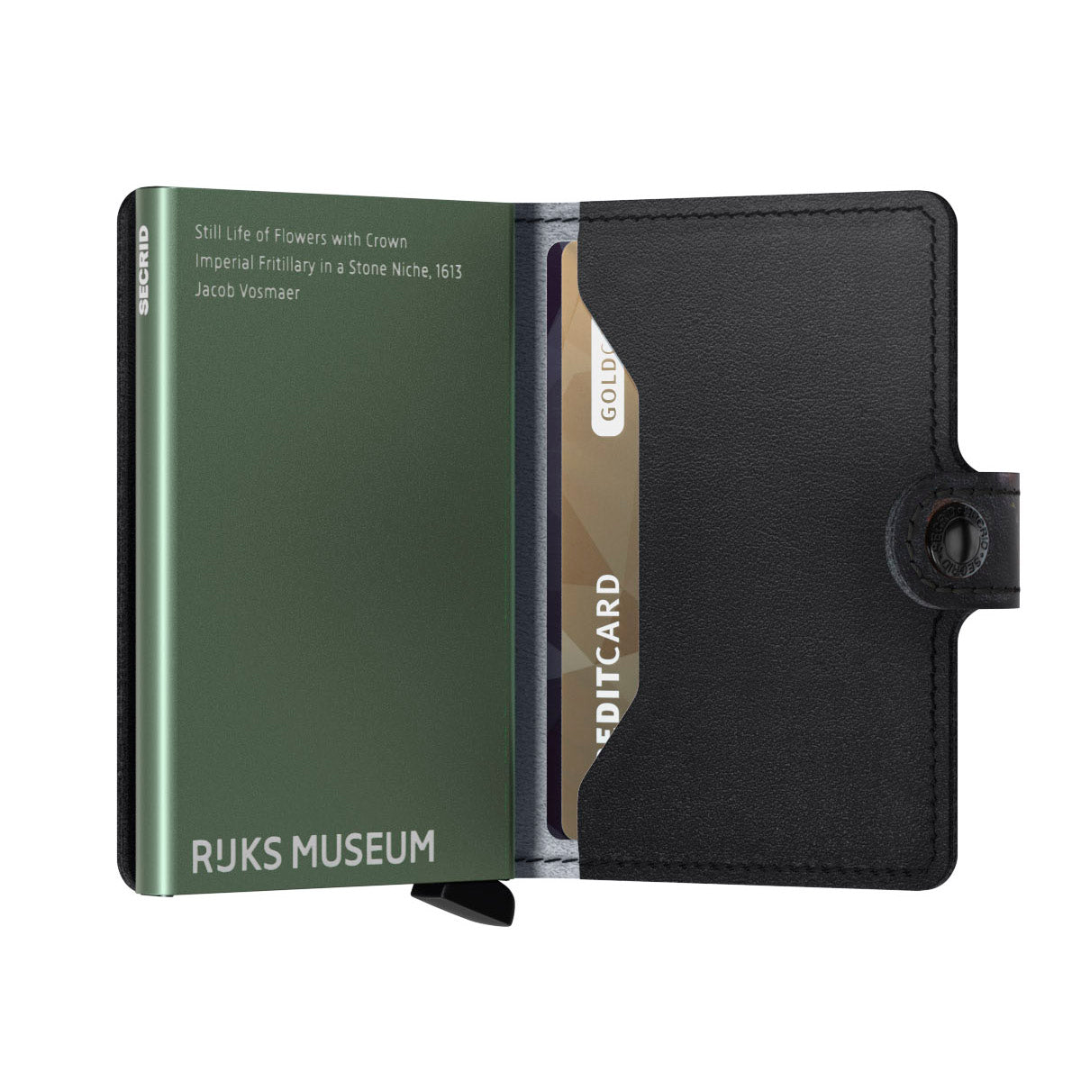 Secrid Miniwallet Art Collection Bloemstilleven│Pasjeshouder│art. MAR-FLOWERS│half open