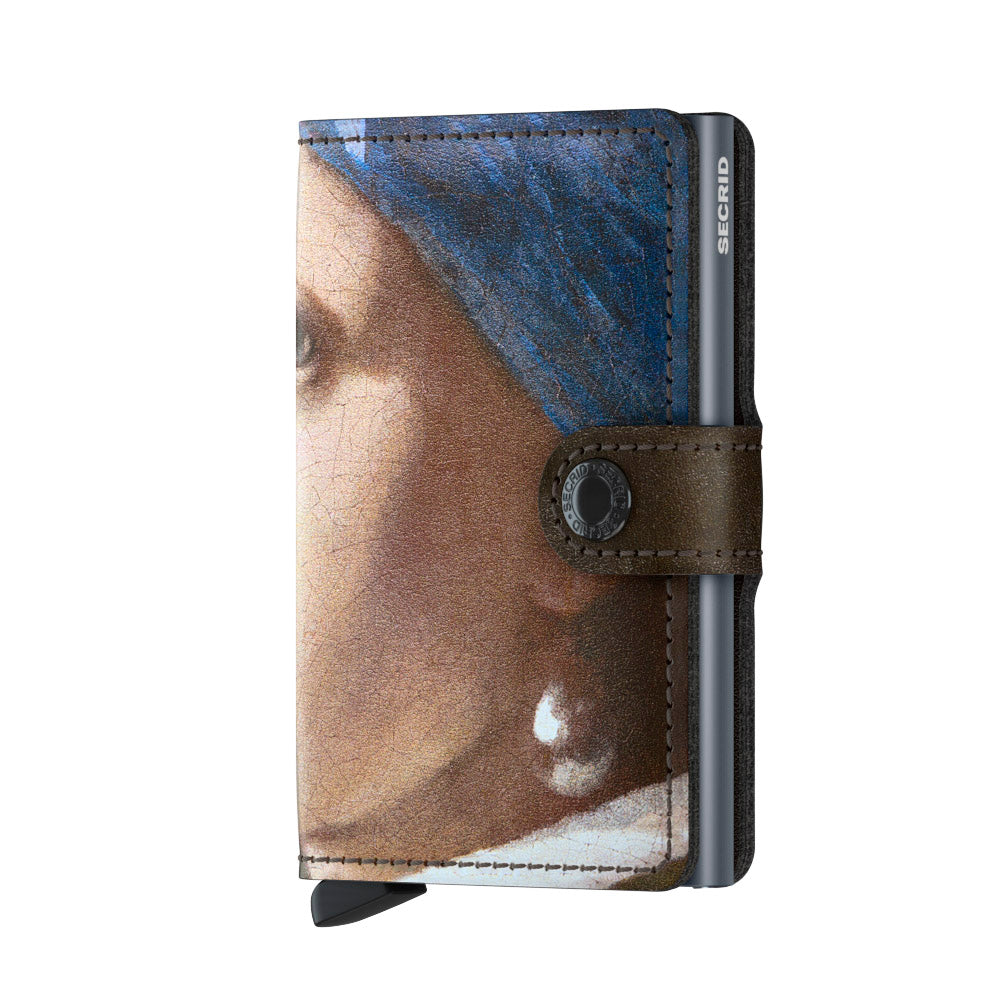 Secrid Miniwallet Art Collection Meisje met de parel│art. MAR-PEARL EARRING│Vermeer│voorkant met witte achtergrond