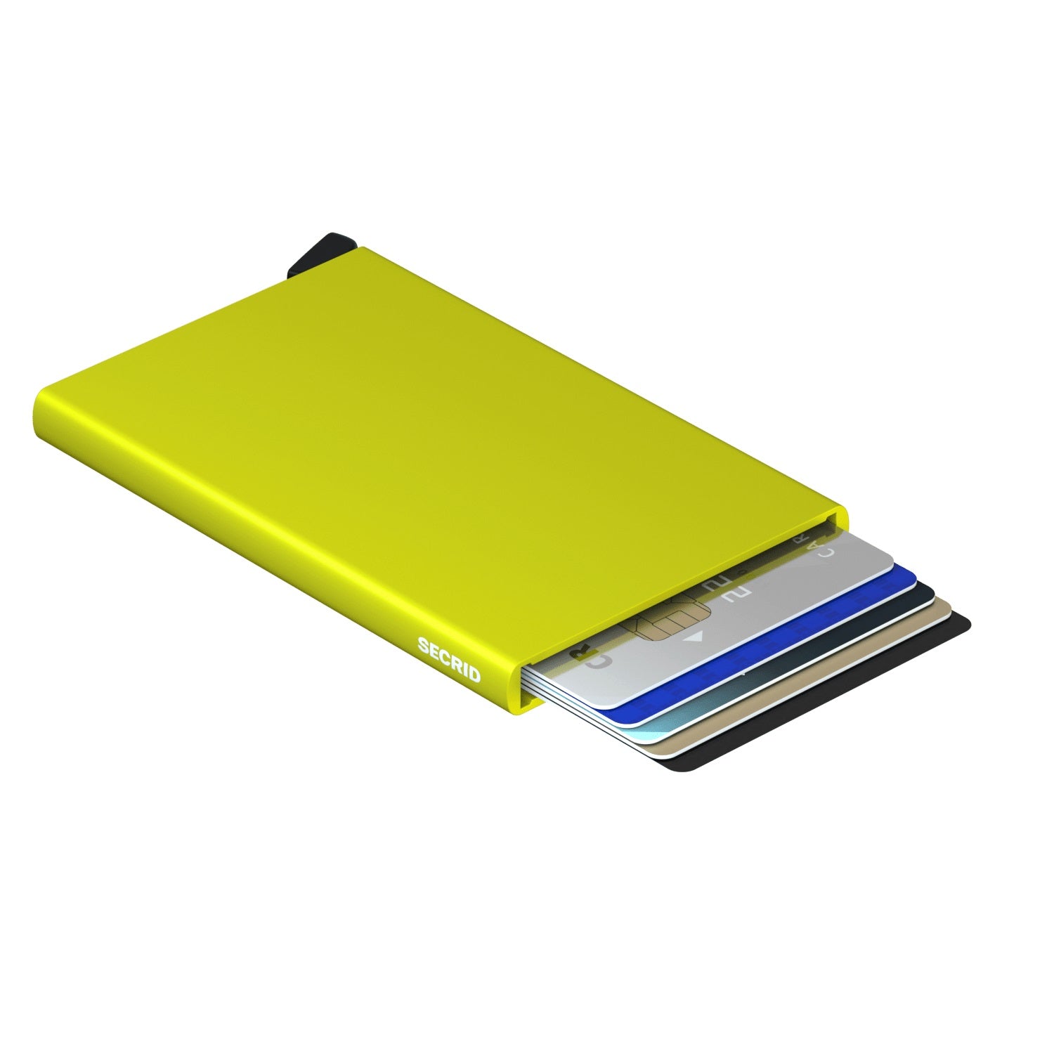 Secrid Cardprotector│art. C-LIME│Pasjeshouder│boven aanzicht met betaalkaarten