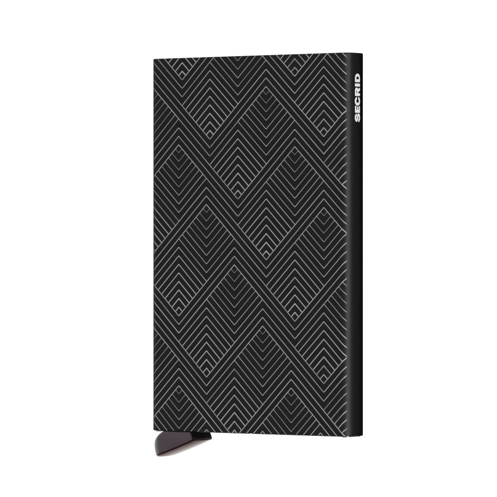 Secrid Cardprotector Laser│art. CLA-STRUCTURE BLACK│Pasjeshouder│voorkant met witte achtergrond