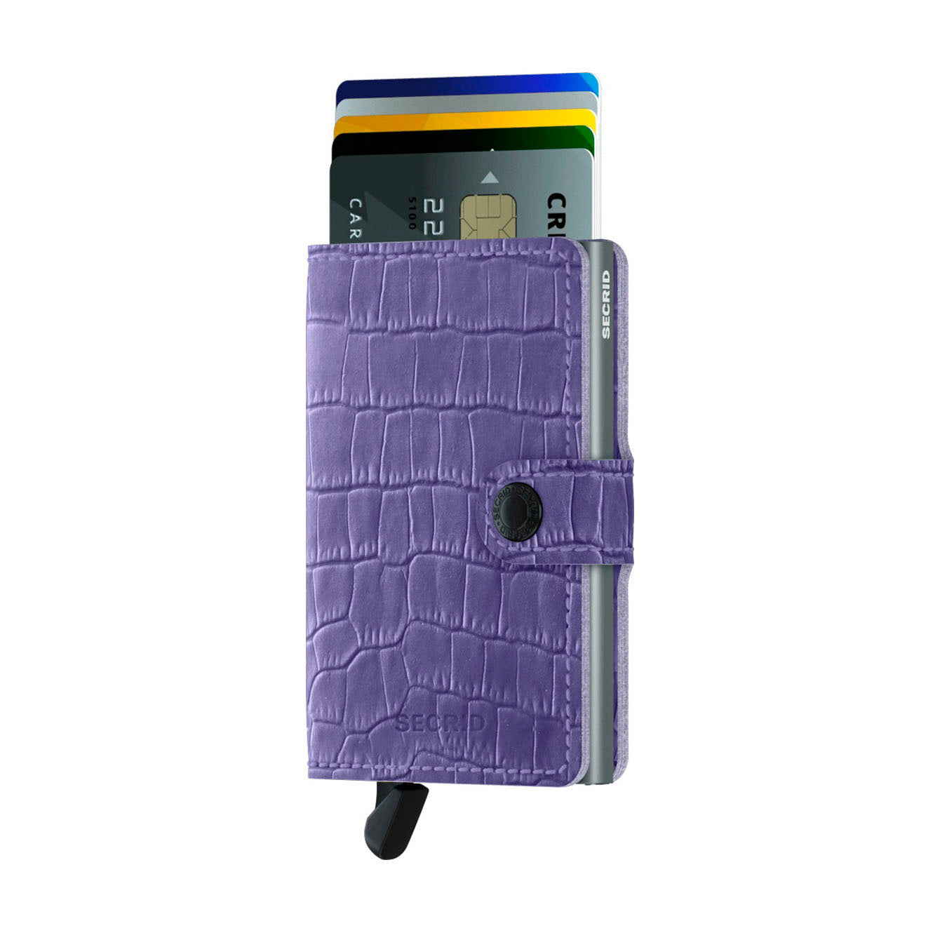 Secrid Miniwallet Cleo│art. MCL-LAVENDER│Pasjeshouder│voorkant met uitgeschoven pasjes
