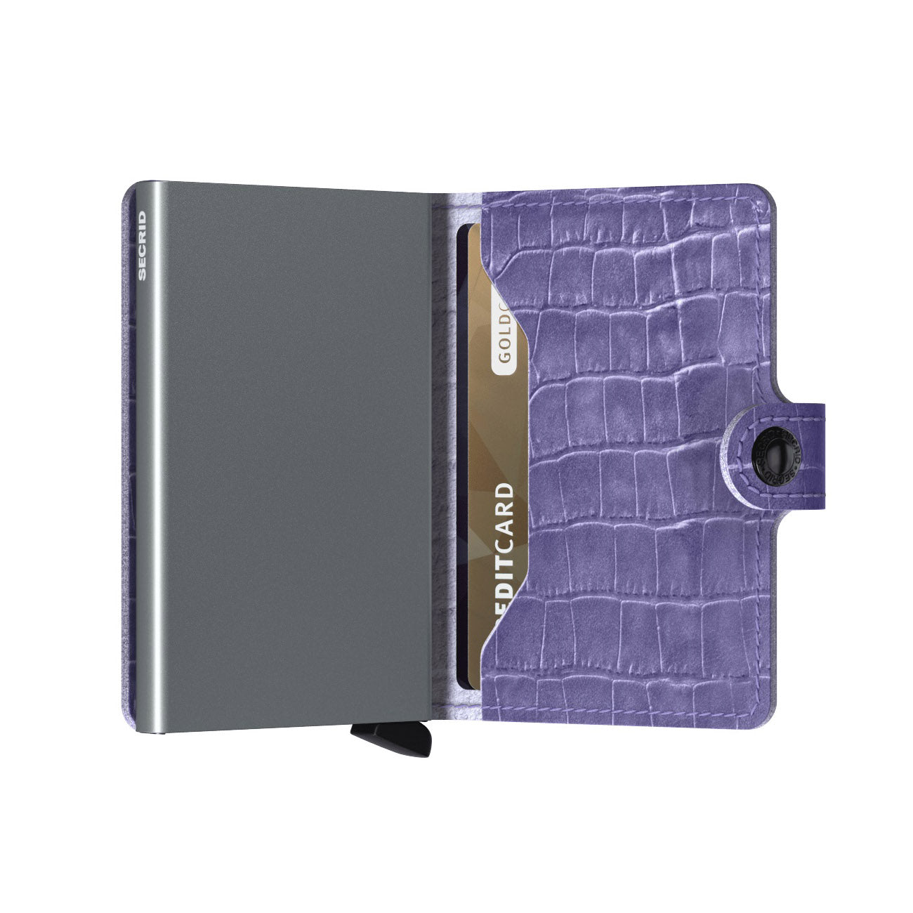 Secrid Miniwallet Cleo│art. MCL-LAVENDER│Pasjeshouder en Portemonnee│half open