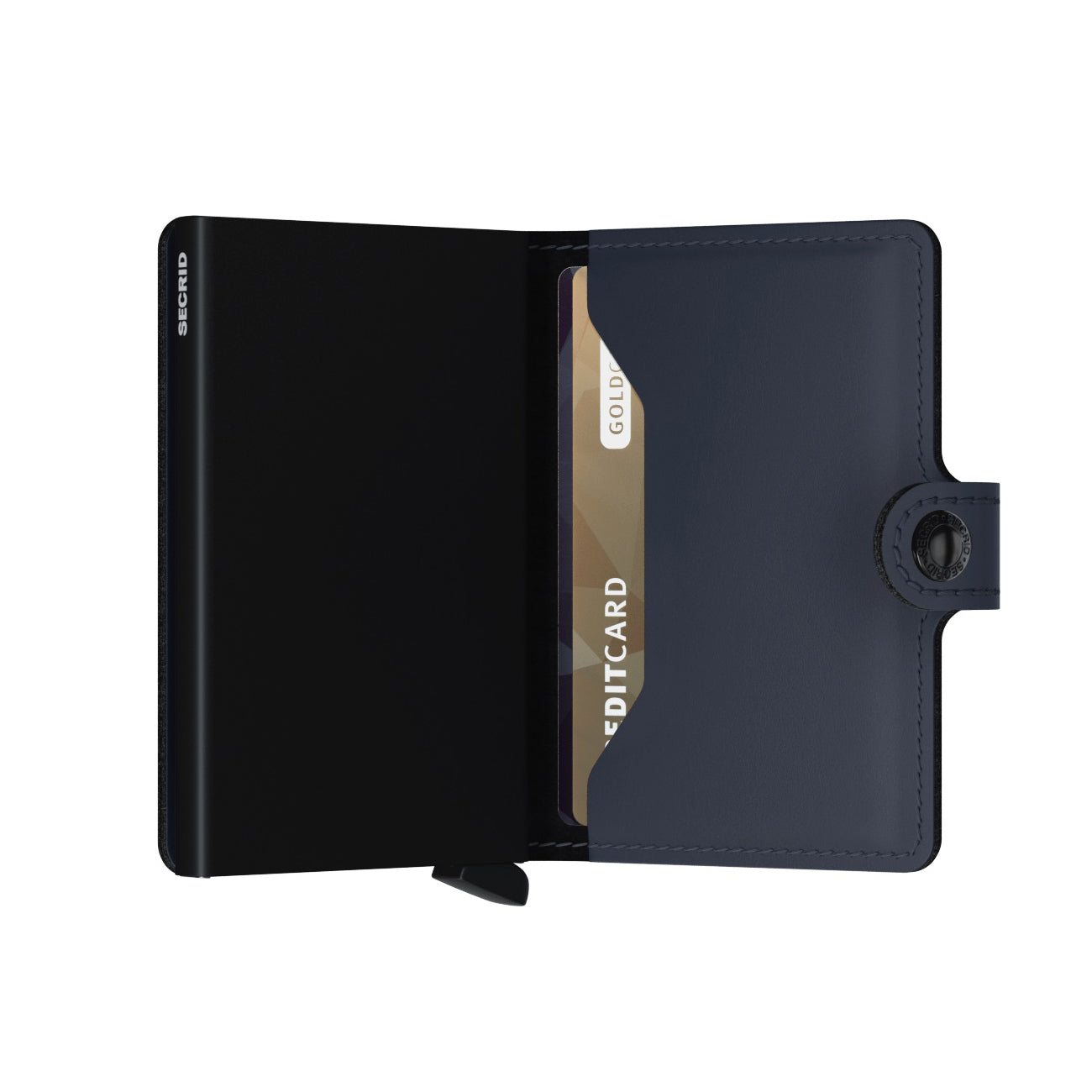 Secrid Miniwallet Matte│art. MM-NIGHTBLUE│Pasjeshouder en Portemonnee│half open