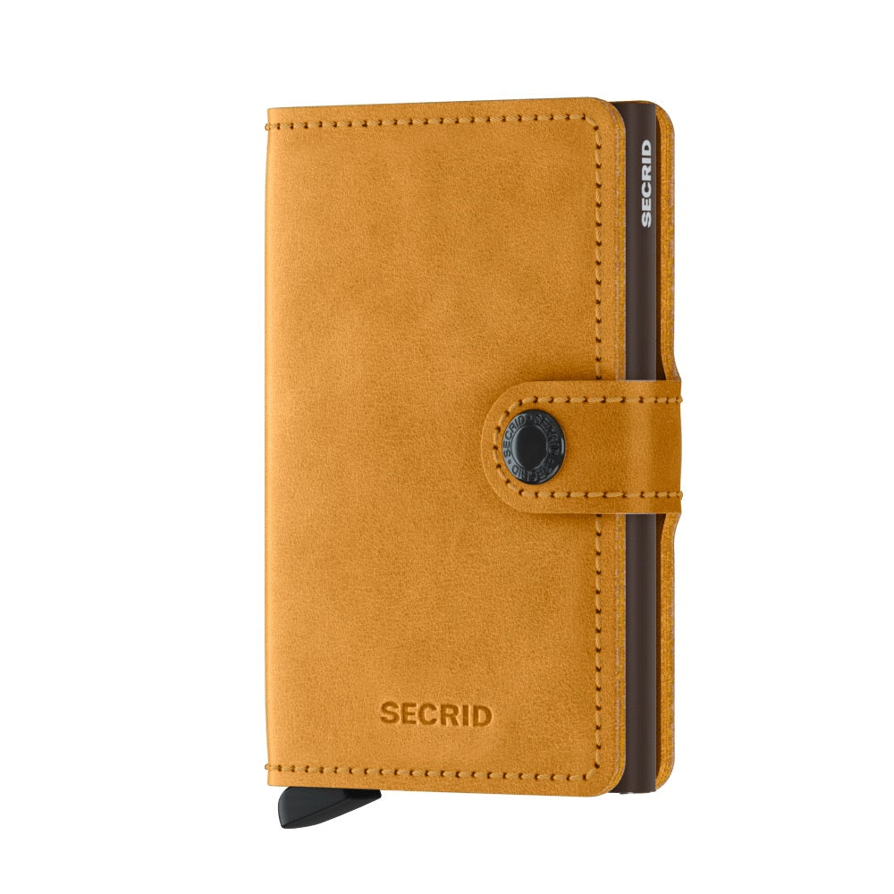 Secrid Miniwallet Vintage│Pasjeshouder│art. MV-OCHRE│voorkant met witte achtergrond