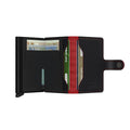 Secrid Miniwallet Fuel│Pasjeshouder en Portemonnee│art. MFU-BLACK-RED│open met contant geld