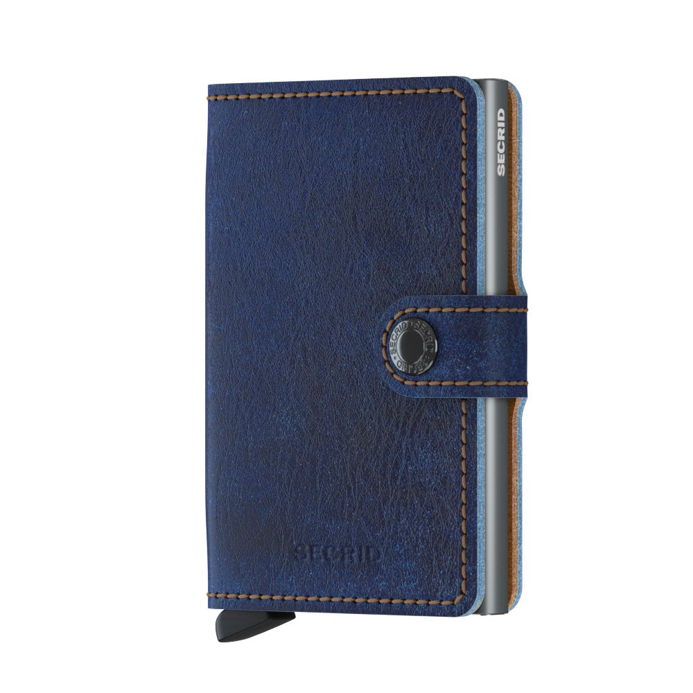 Secrid Miniwallet Indigo│art. MIN-5TITANIUM│Pasjeshouder│voorkant met witte achtergrond