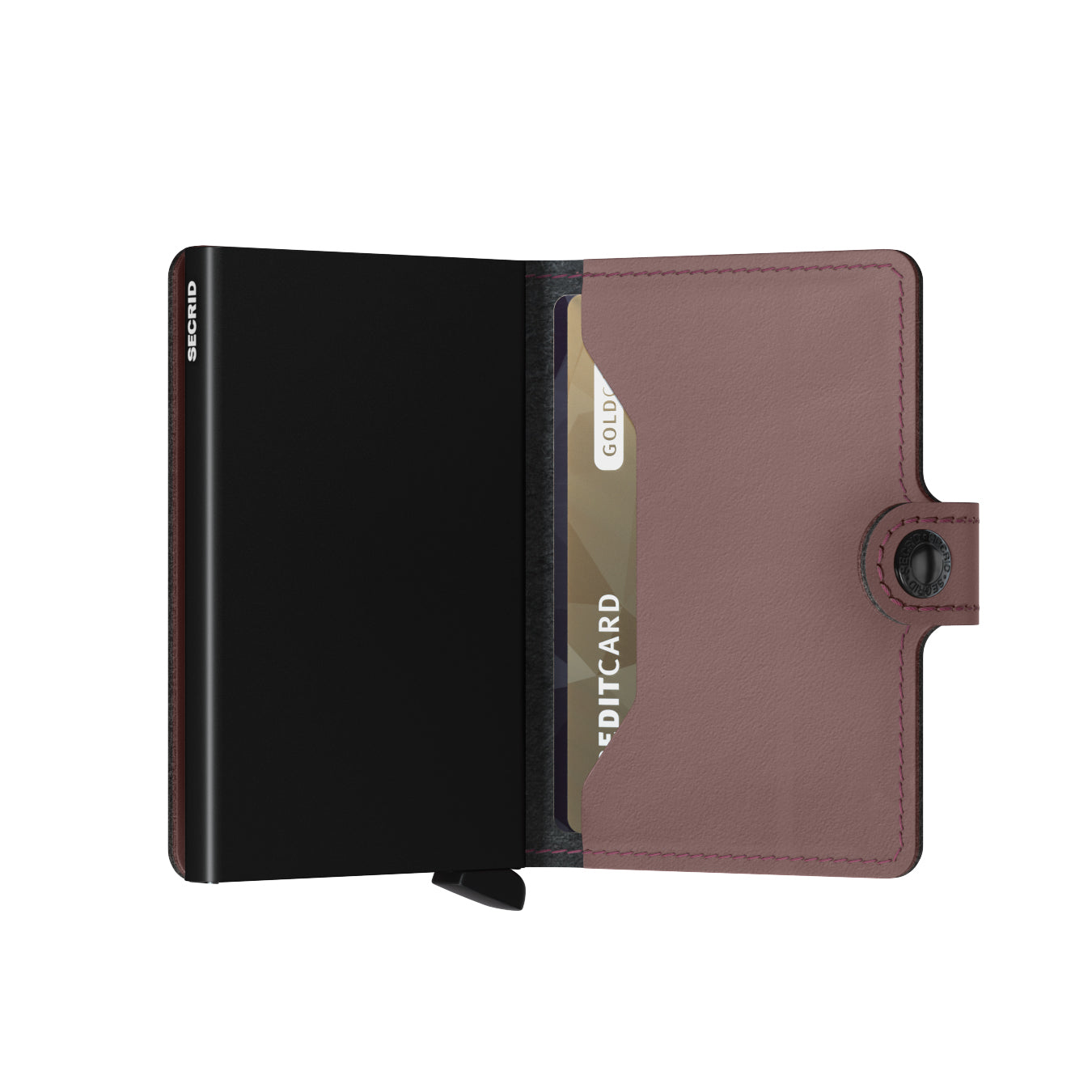 Secrid Miniwallet Matte│Pasjeshouder en Portemonnee│art. MM-ROSE│half open