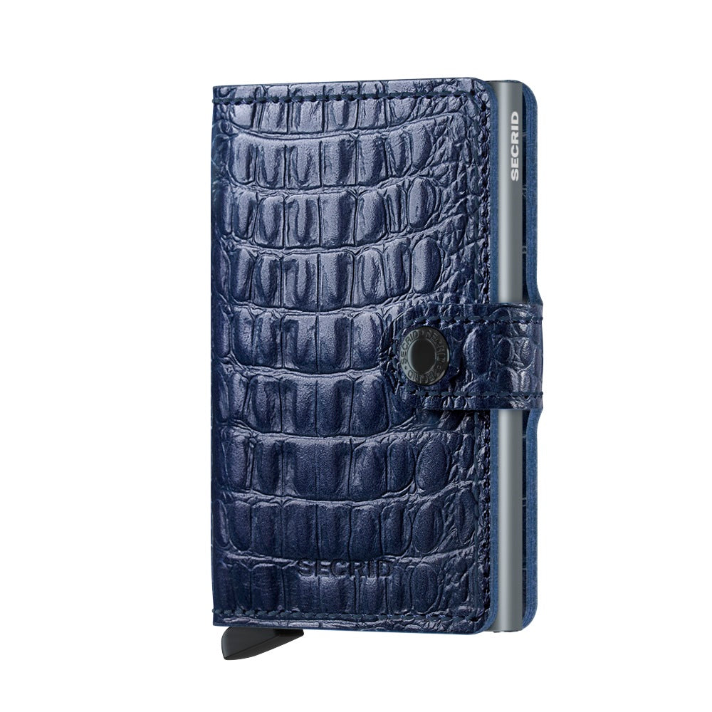 Secrid Miniwallet Nile│art. MN-BLUE│Pasjeshouder│voorkant met witte achtergrond