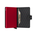 Secrid Miniwallet Optical│Pasjeshouder│MOP-BLACK-RED│half open