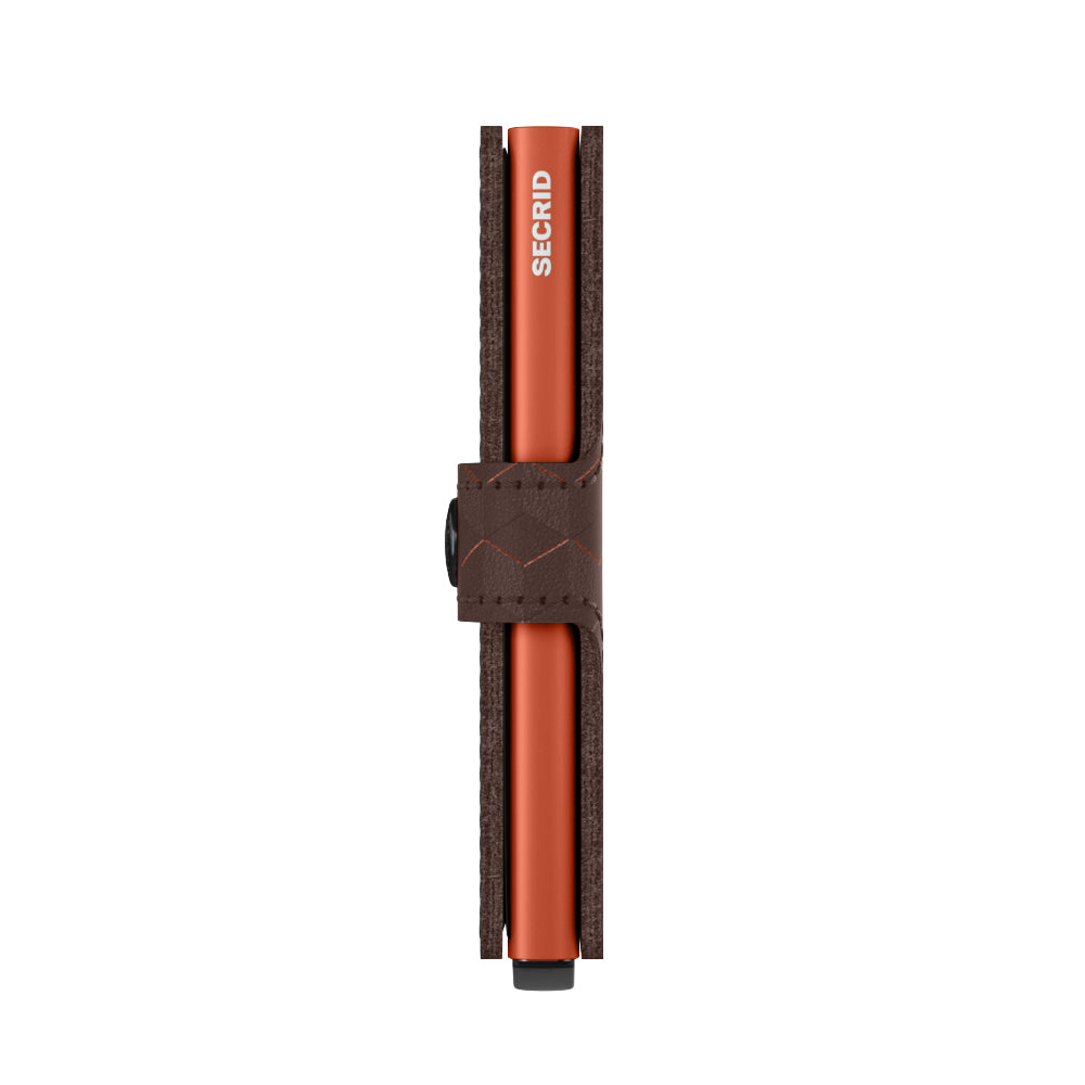 Secrid Miniwallet Optical│art. MOP-BROWN-ORANGE │Pasjeshouder en Portemonnee│zijkant