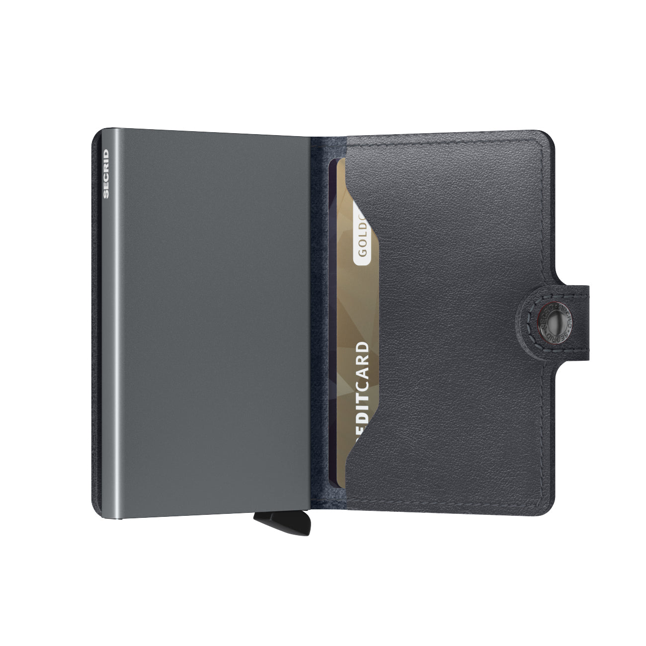 Secrid Miniwallet Original Grijs│Pasjeshouder en Portemonnee│art. M-GREY│half open