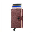 Secrid Miniwallet Sparkle│art. MSP-RED│pasjeshouder│voorkant met uitgeschoven pasjes en clip